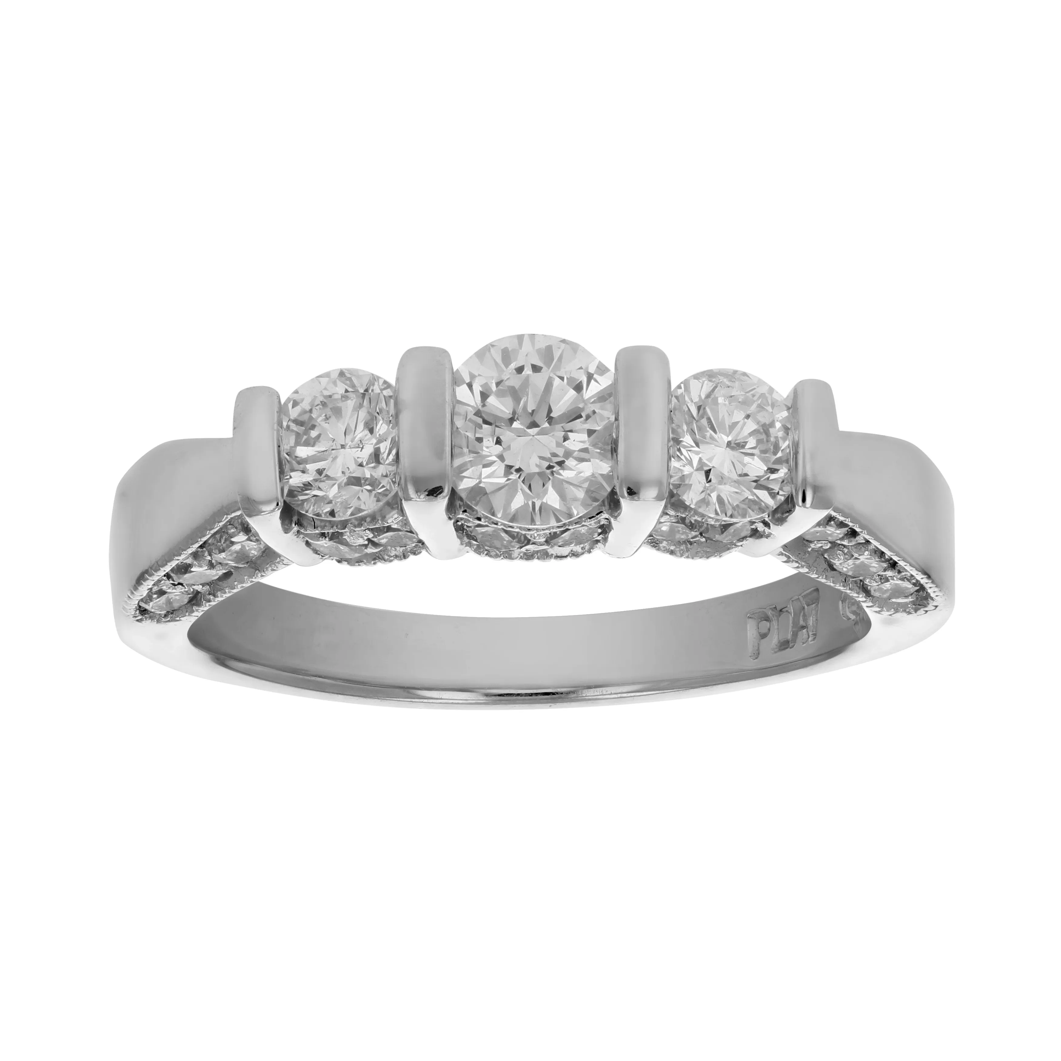 1 1/2 cttw Diamond 3 Stone Ring Platinum