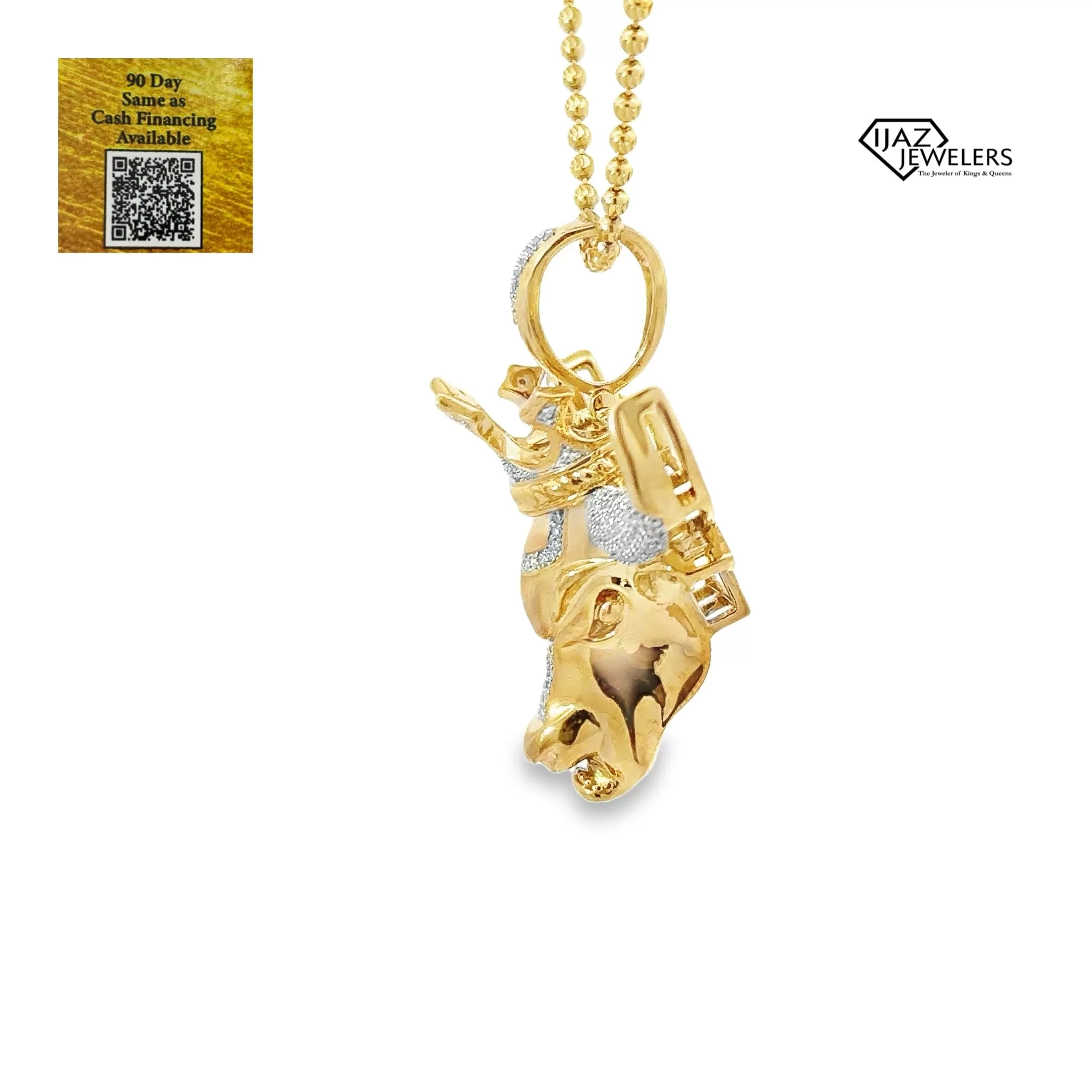 10K Gold 0.50 CTW Diamond Bull Charm