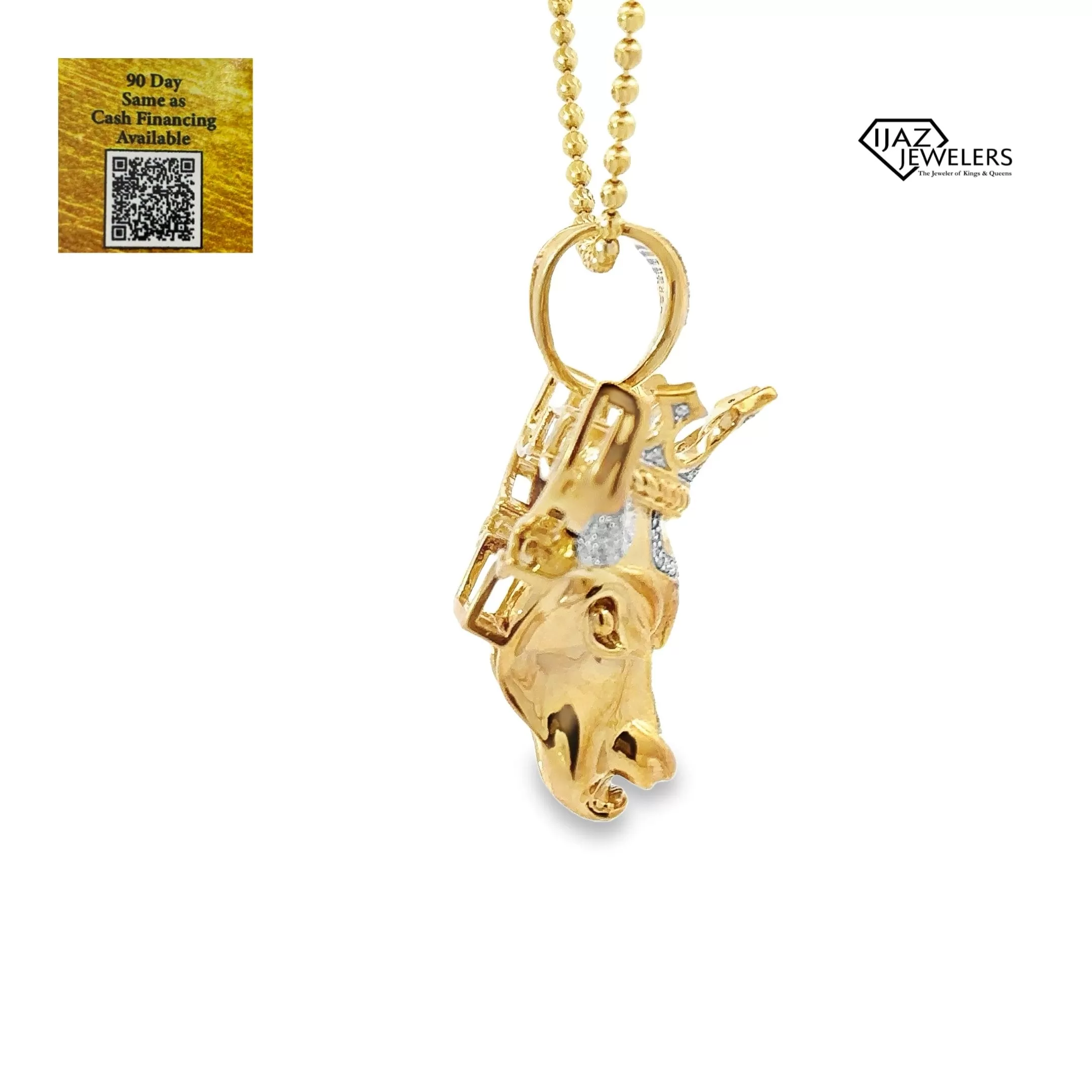 10K Gold 0.50 CTW Diamond Bull Charm