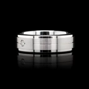 14K White Gold Estate Diamond Band