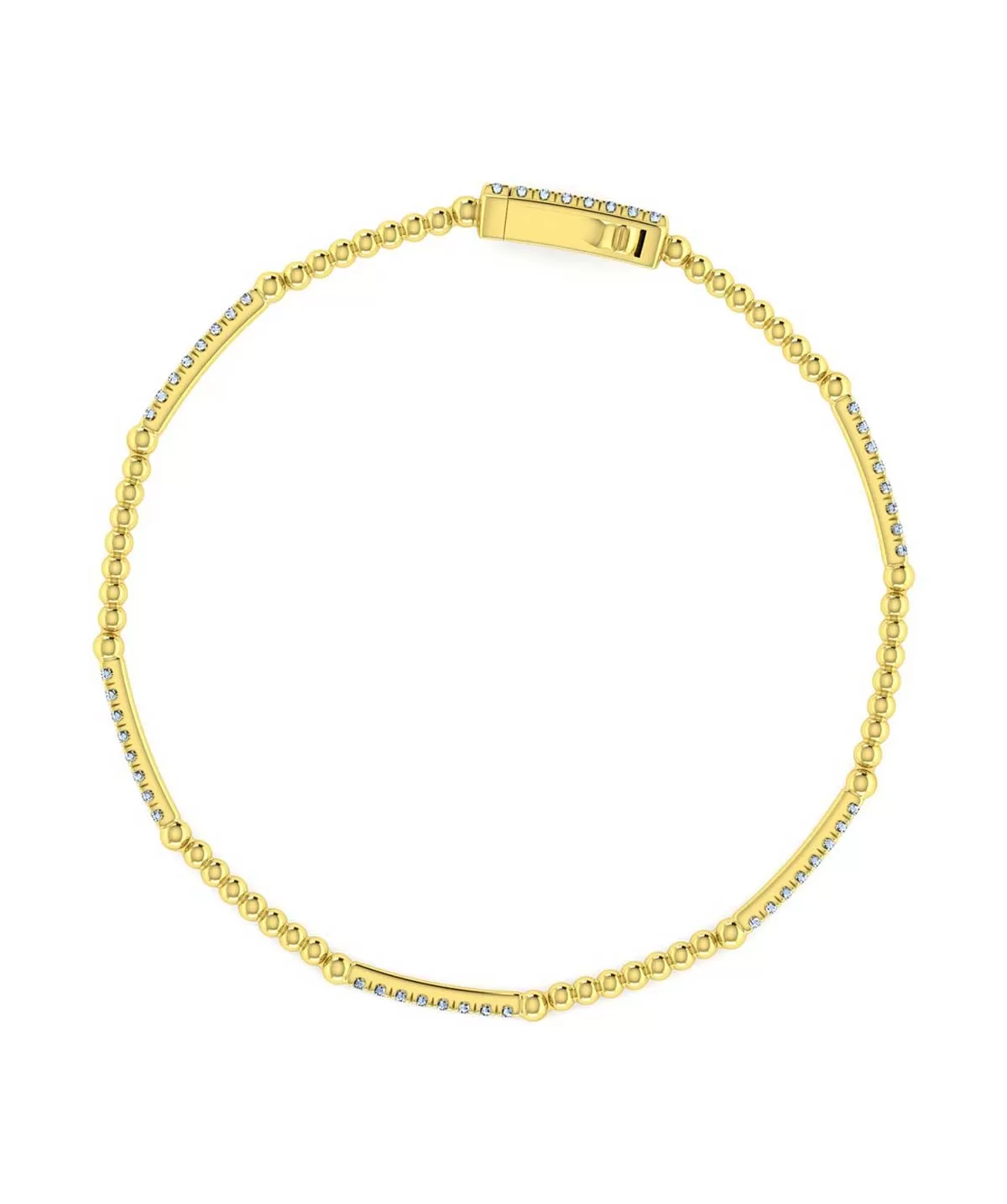 14K Yellow Gold Bujukan Diamond Bracelet