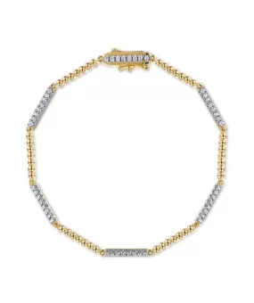 14K Yellow Gold Bujukan Diamond Bracelet