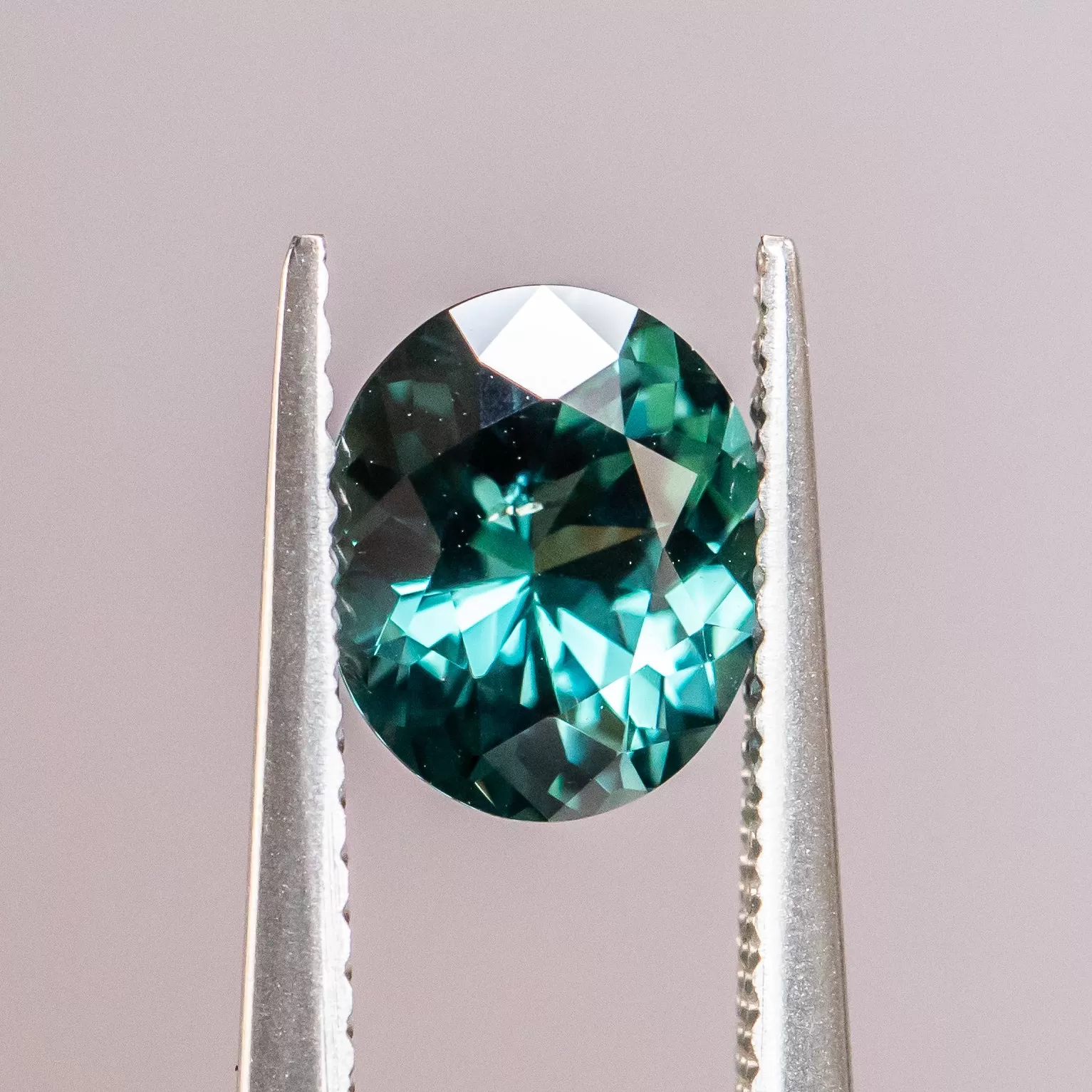 1.52CT OVAL MOZAMBIQUE SPINEL, TEAL BLUE, 8.0X6.7MM, UNTREATED