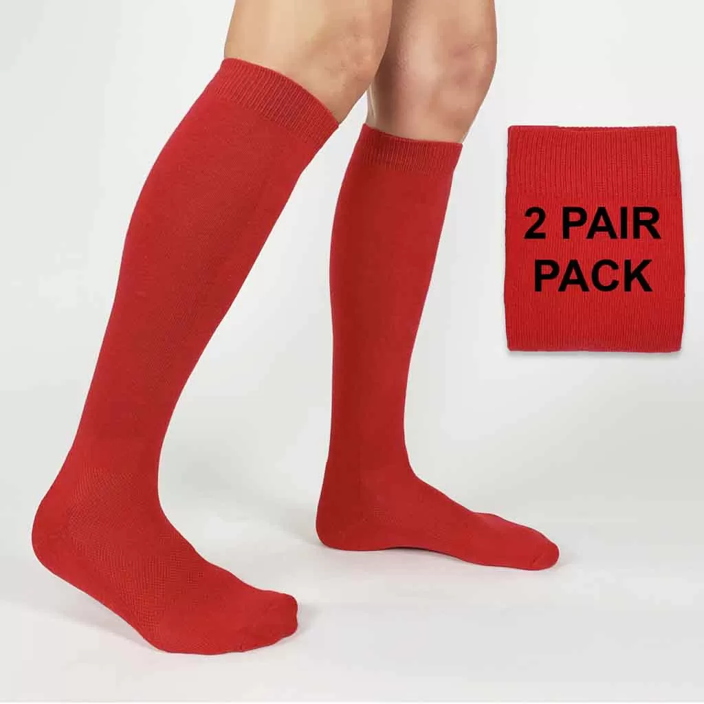 2 Pack of Navy Blue Cotton Sport Knee High Sock Basics