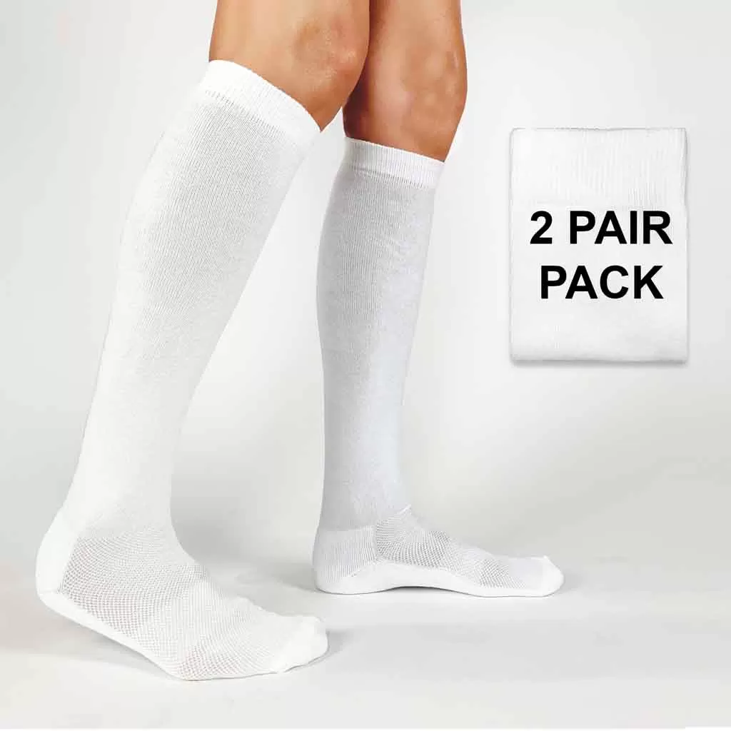 2 Pack of Navy Blue Cotton Sport Knee High Sock Basics