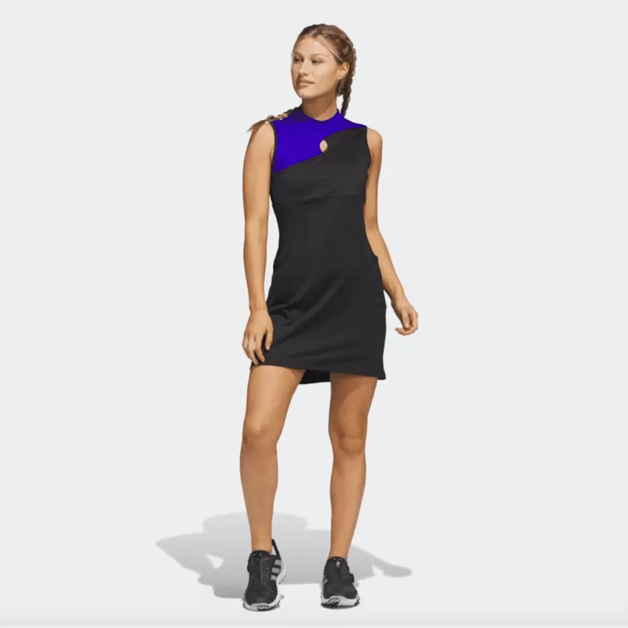 Adidas Ultimate365 Tour Colorblocked Golf Dress - Black