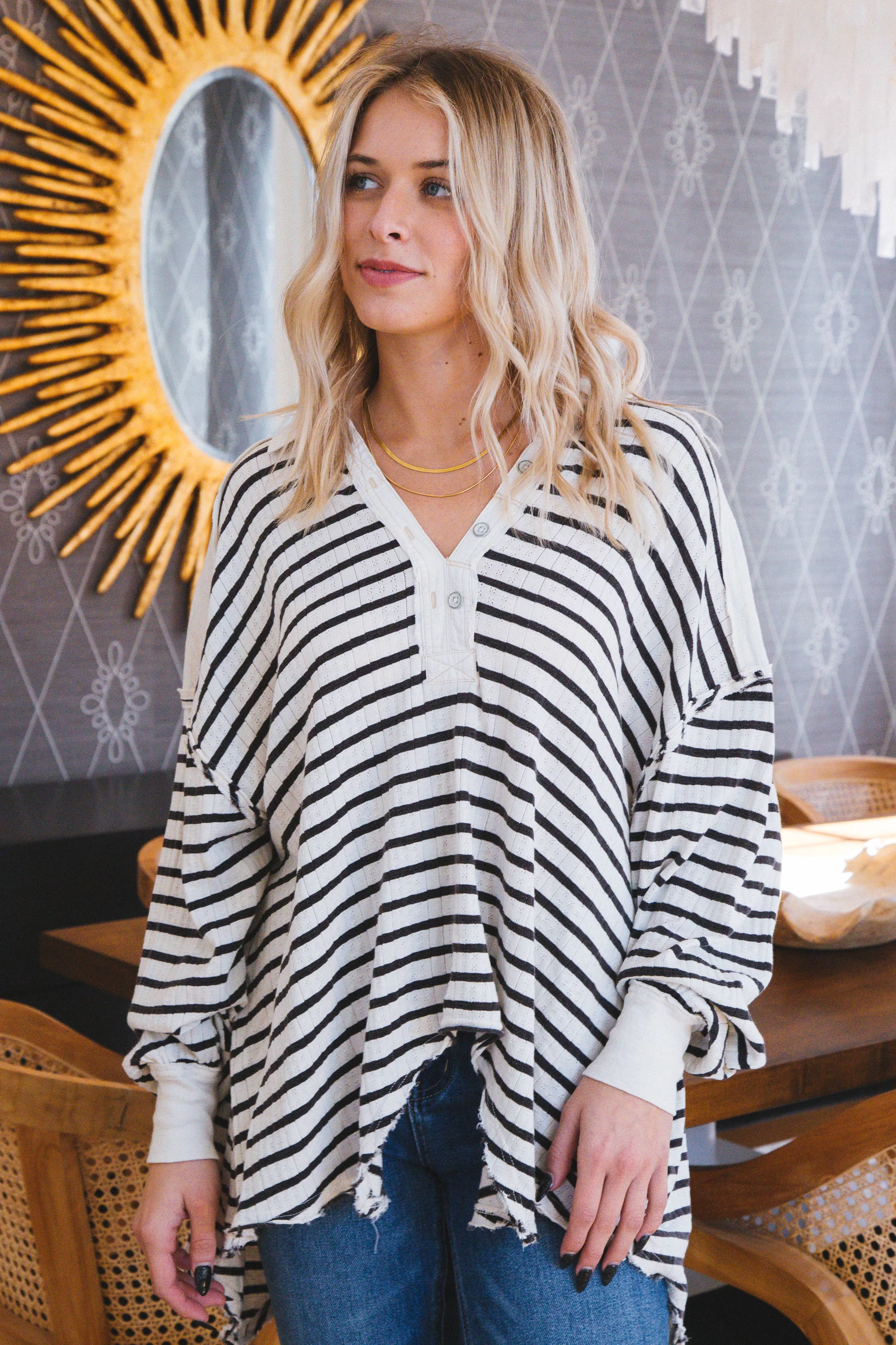 All For You Striped Polo, Cream Combo | Free People