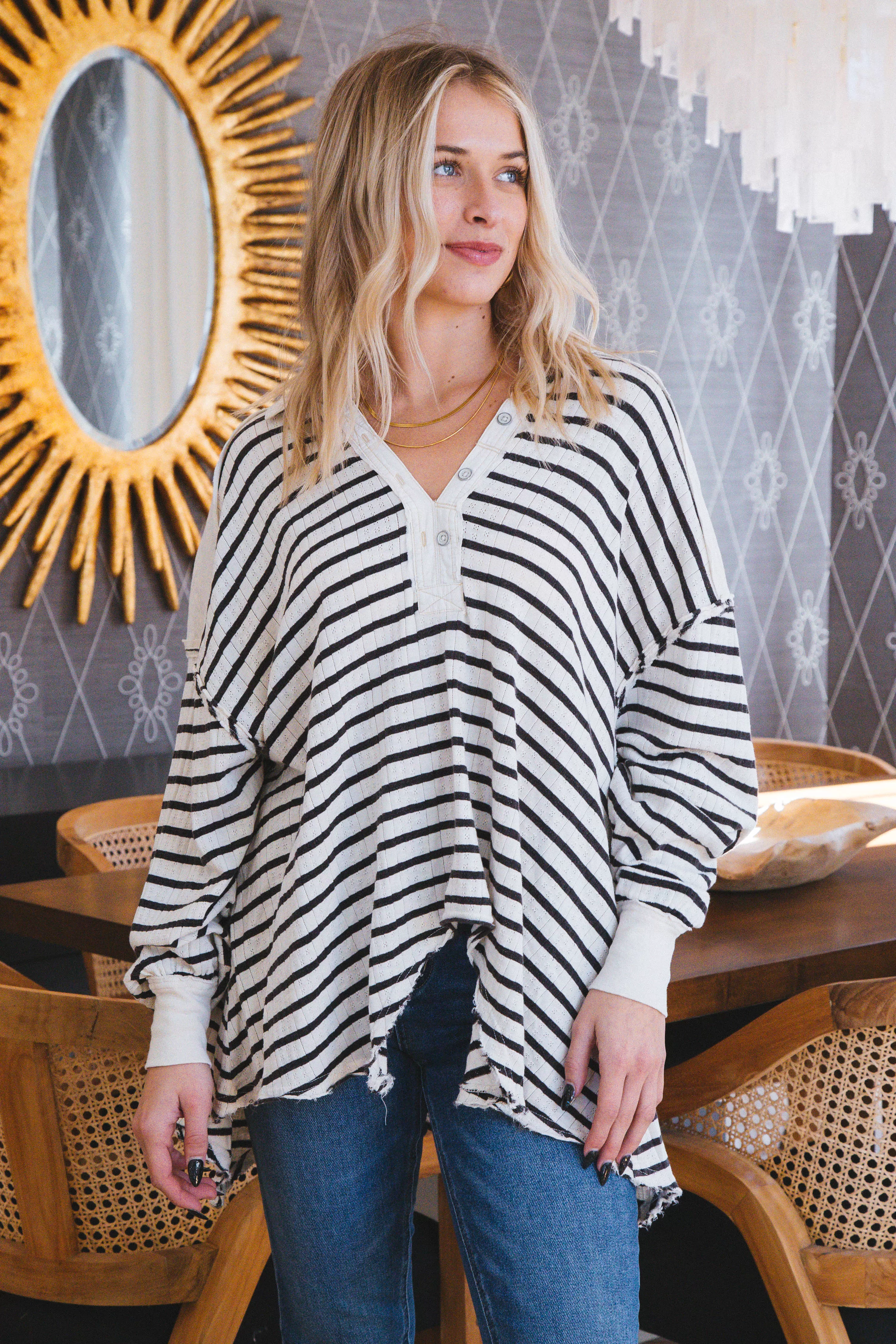 All For You Striped Polo, Cream Combo | Free People