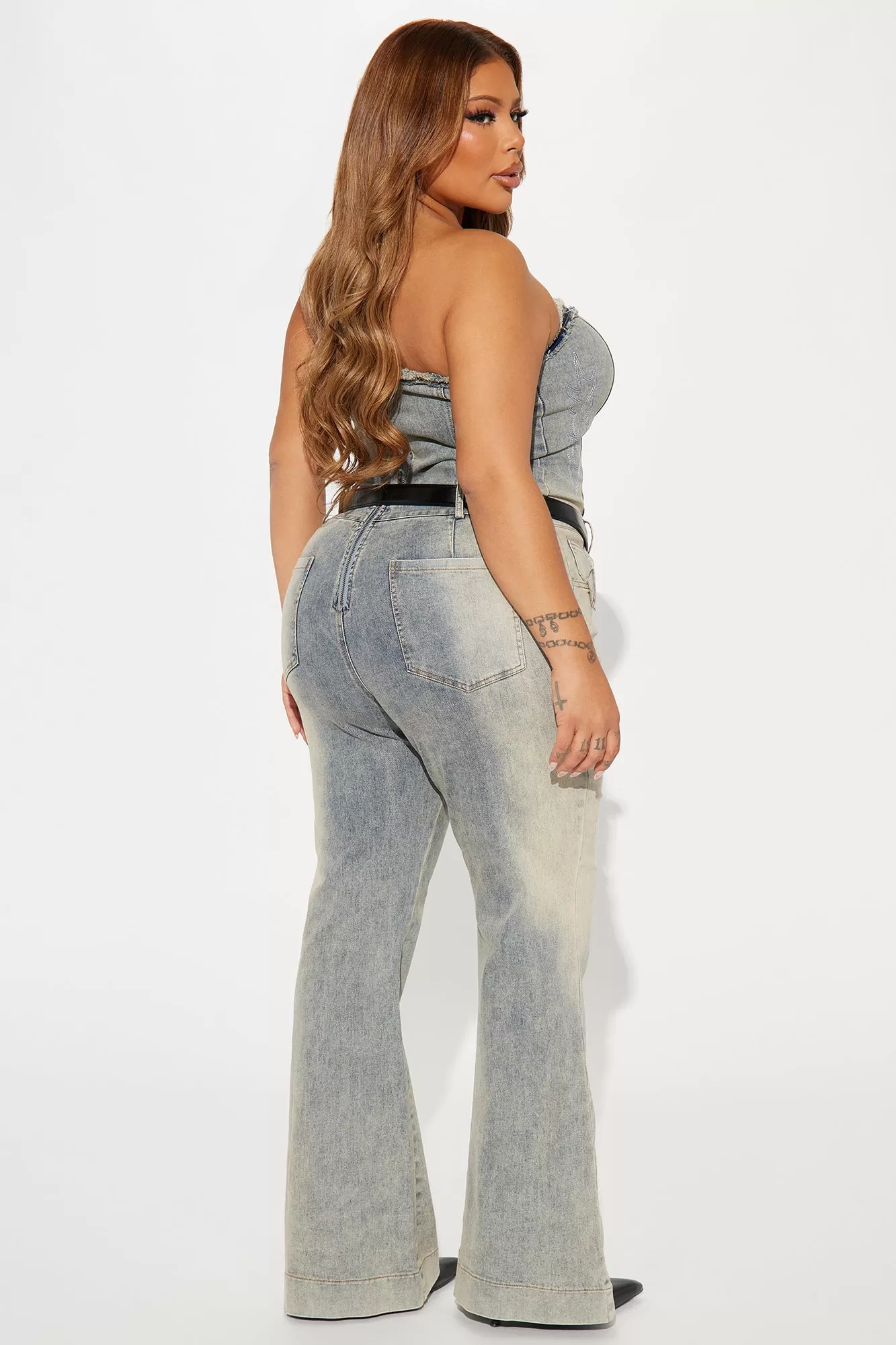 All My Energy Denim Jumpsuit - Light Wash