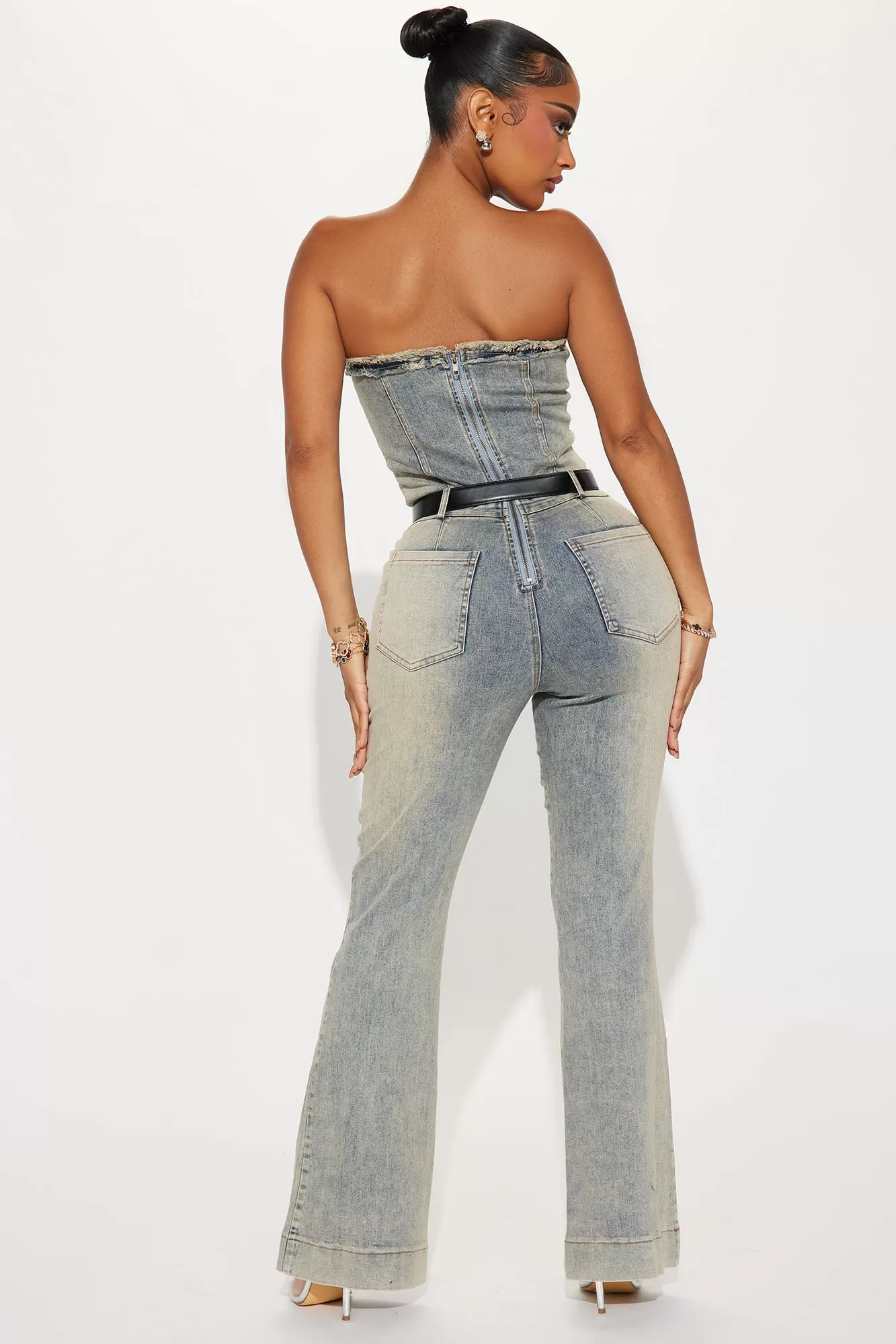 All My Energy Denim Jumpsuit - Light Wash