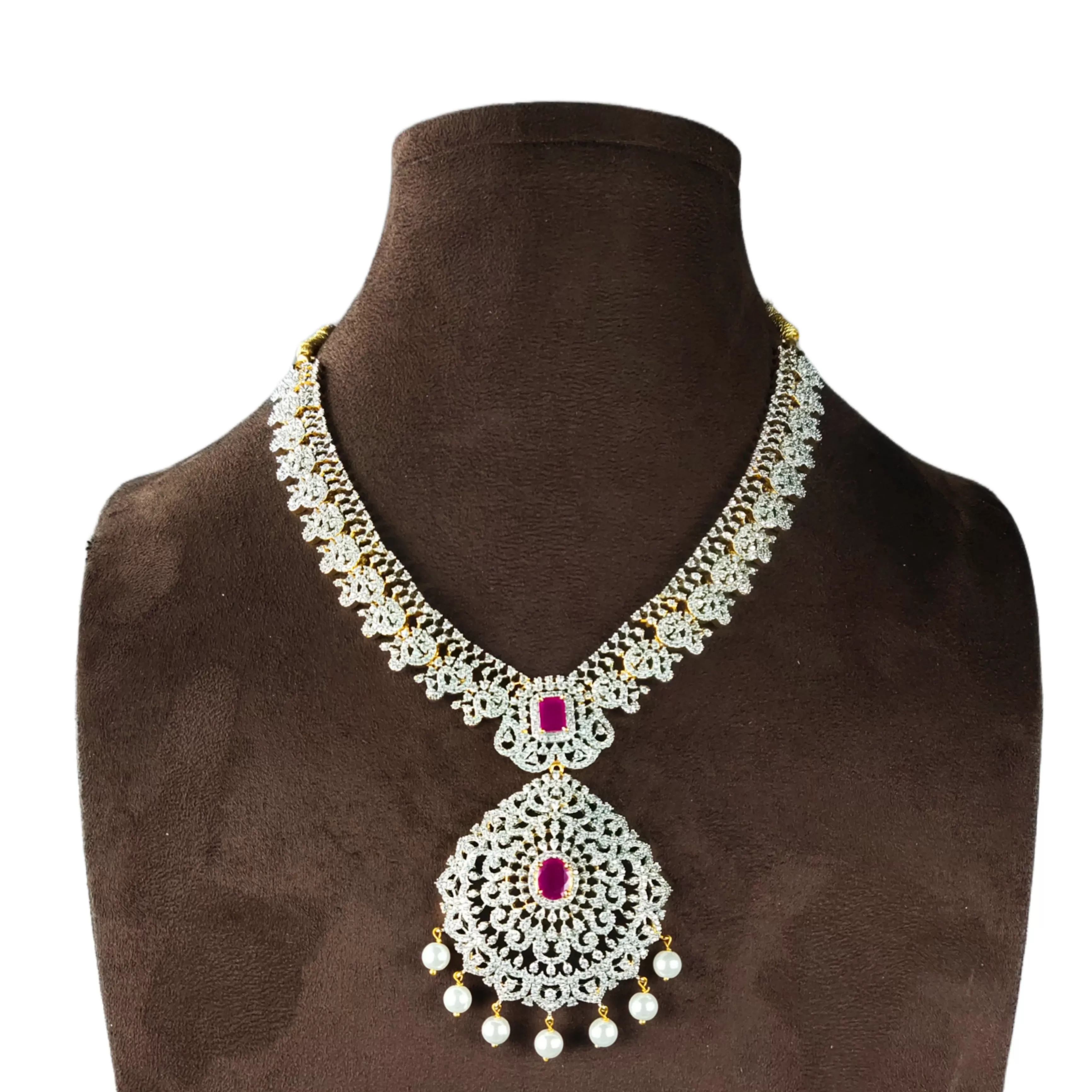 American Diamond Necklace Set By Asp Fashion Jewellery