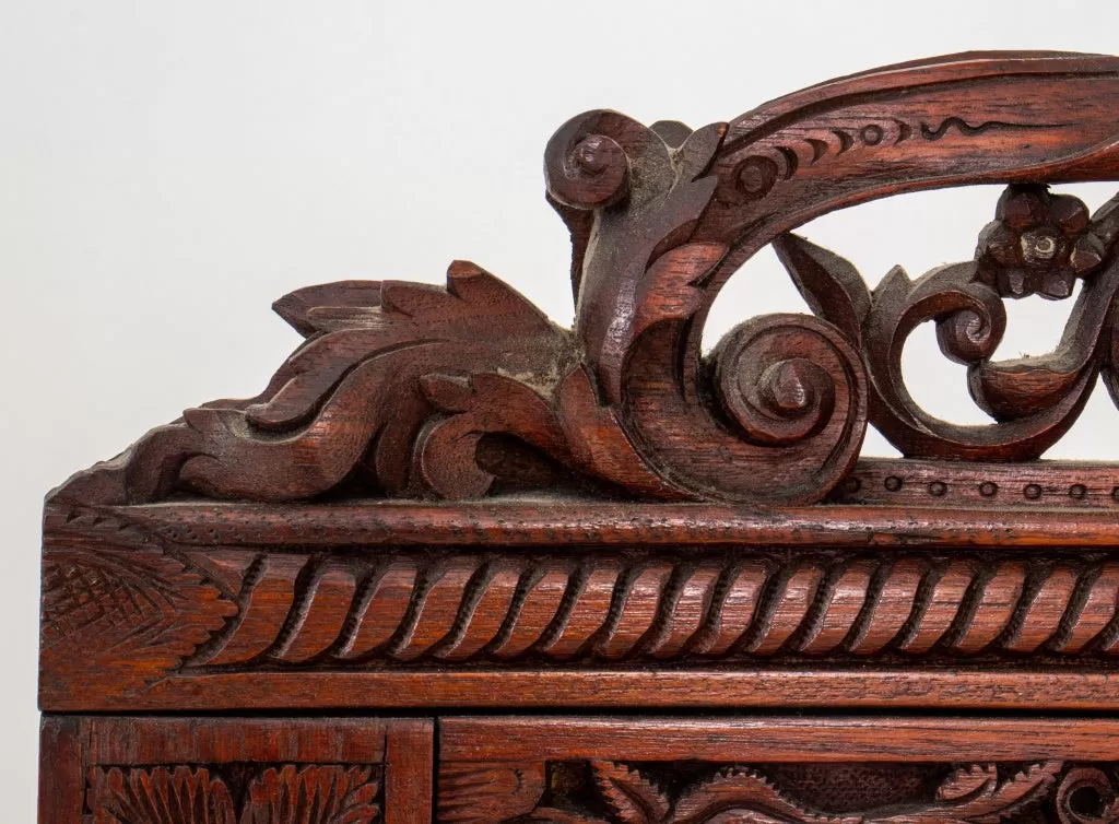 Anglo-Indian Rosewood Two Panel Screen