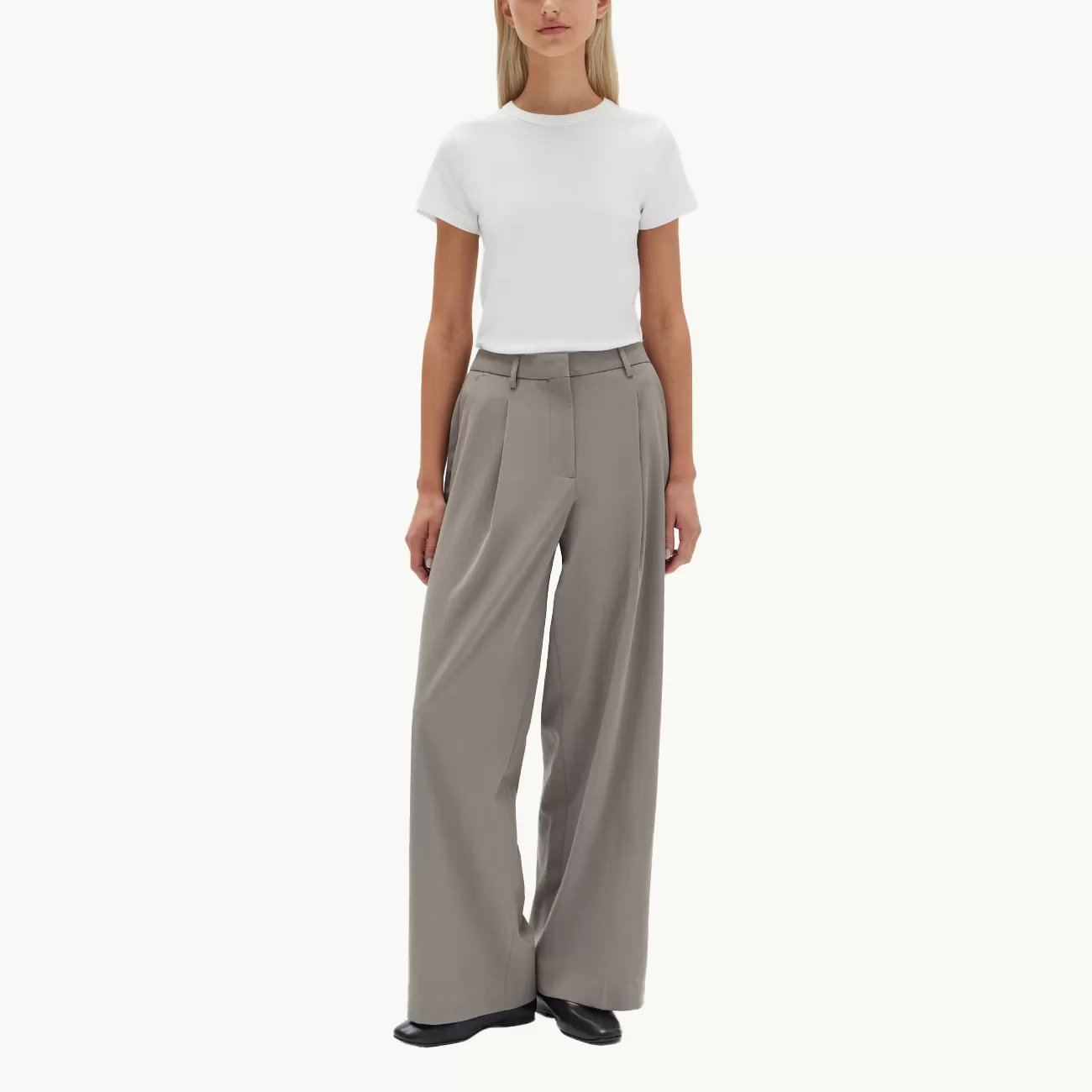 Aria Wide Leg Pant - Ash