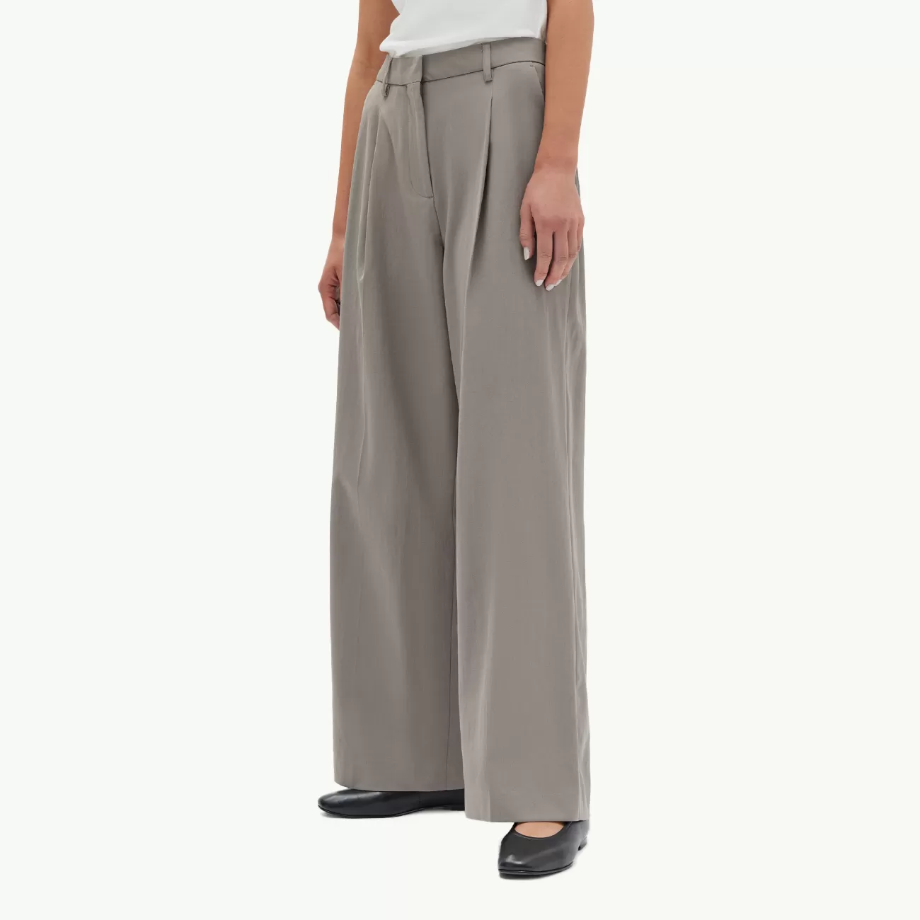 Aria Wide Leg Pant - Ash