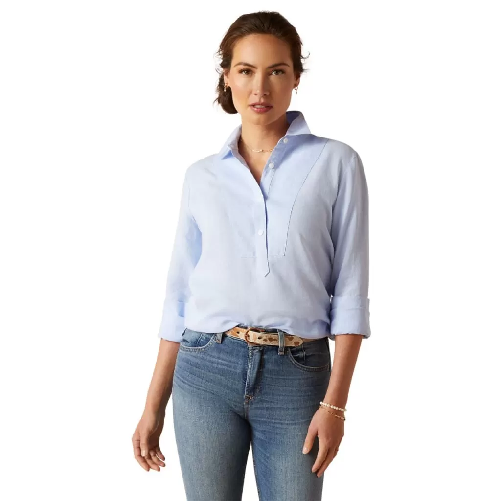 Ariat Ladies Cazadero Blouse Chambray Blue