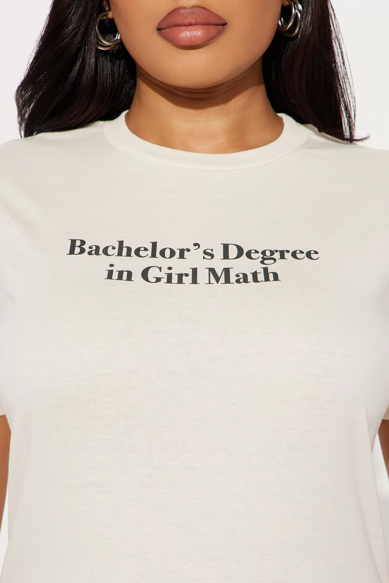 Bachelor's Degree In Girl Math Tee - Off White