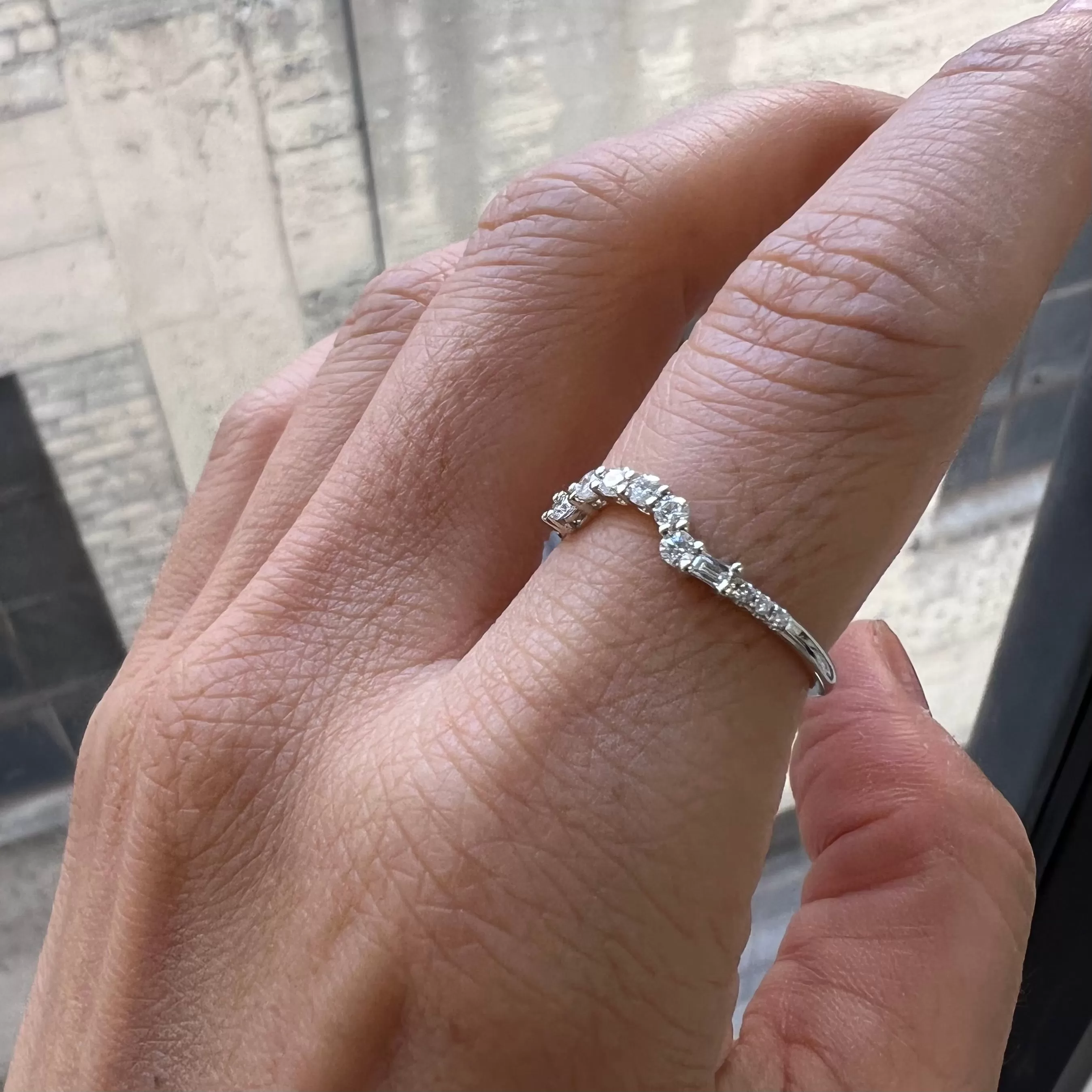 Baguette Diamond Arch Ring