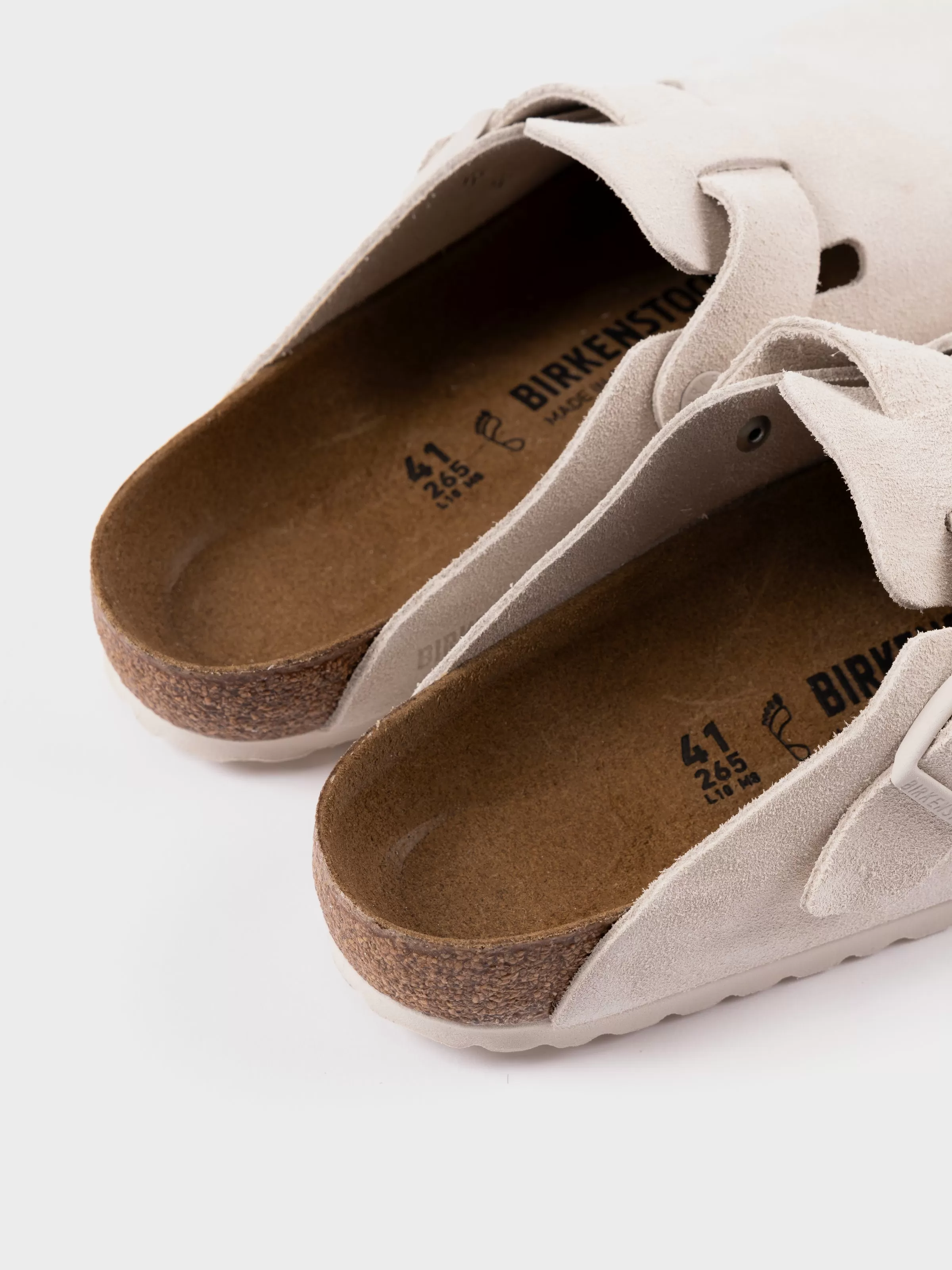 Birkenstock Boston - Modern Suede / Antique White