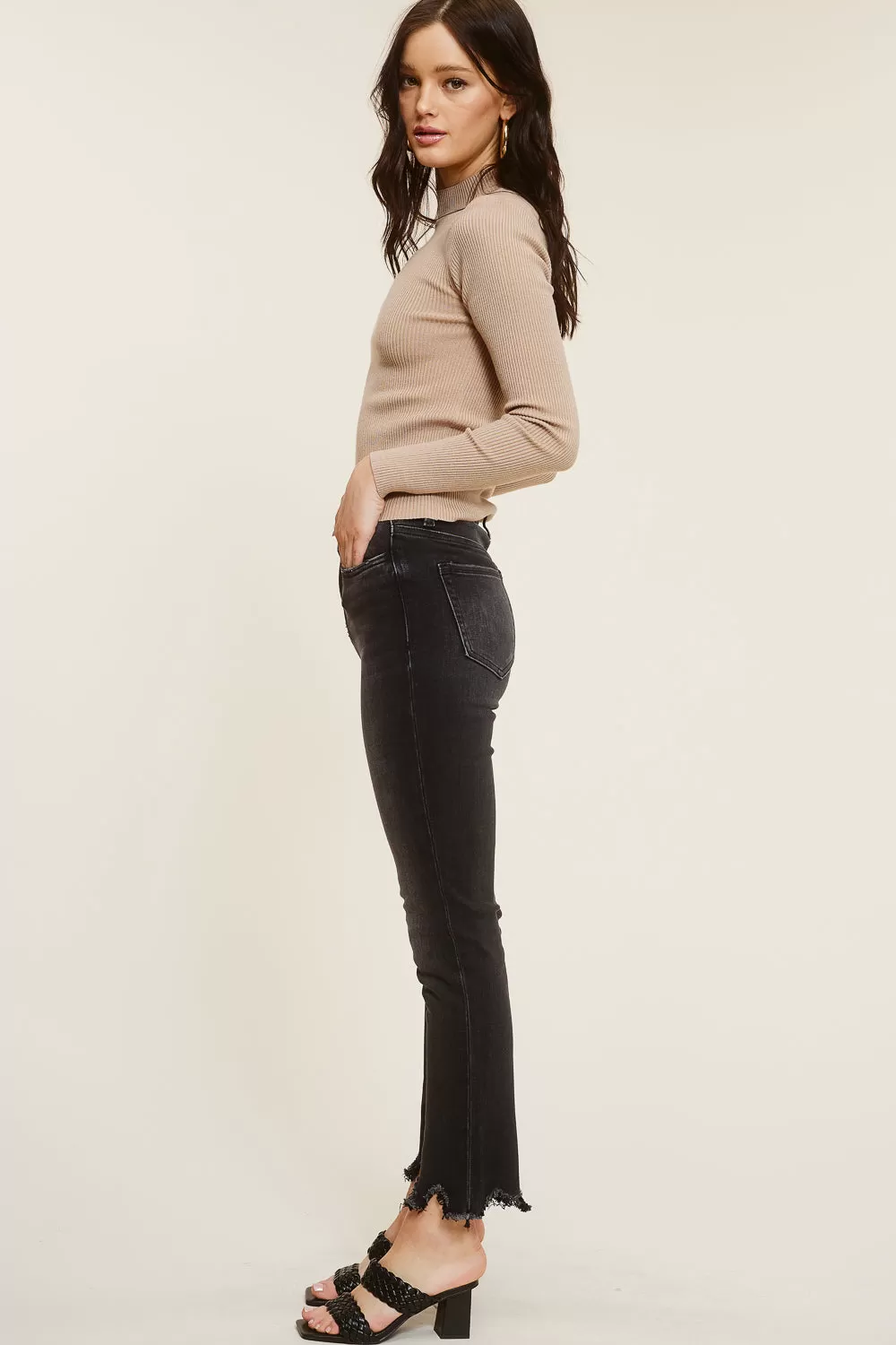 Black Slim Straight Denim