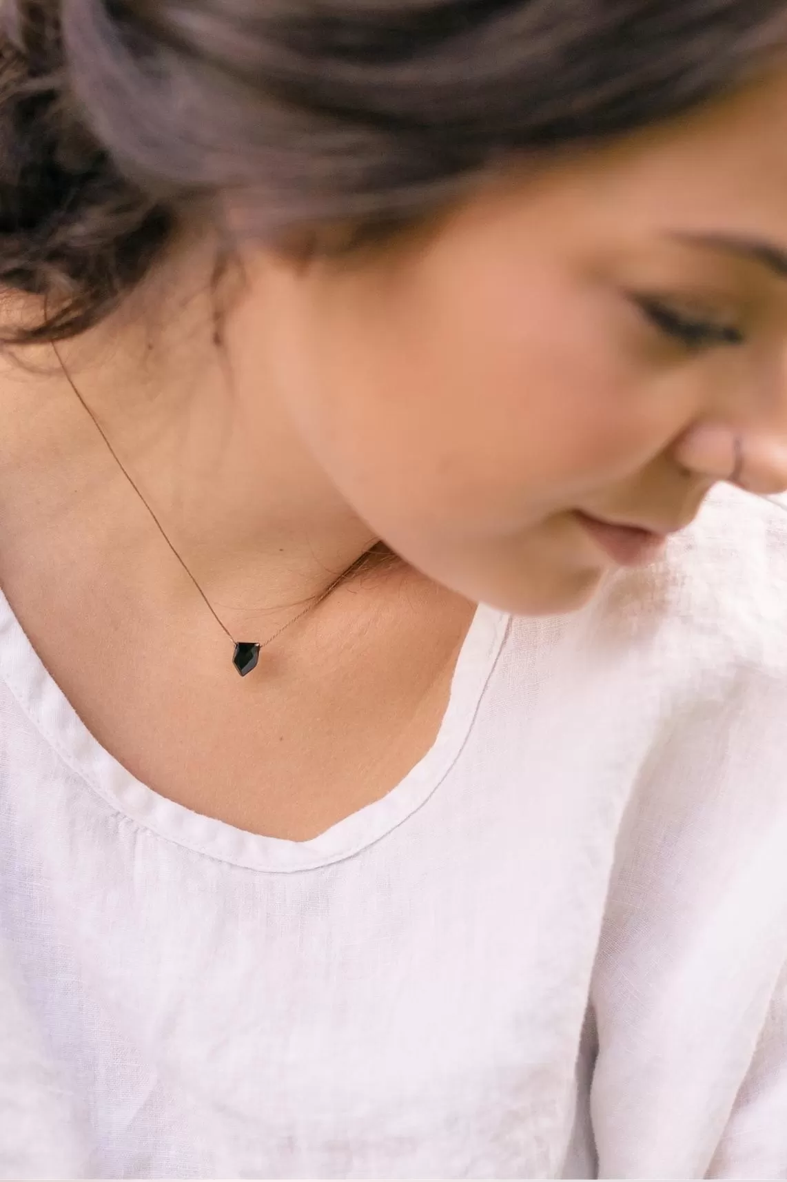 Black Spinel Empowering Necklace for She Believed