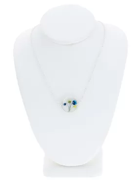 Blue and Yellow Wildflowers Necklace - BG9