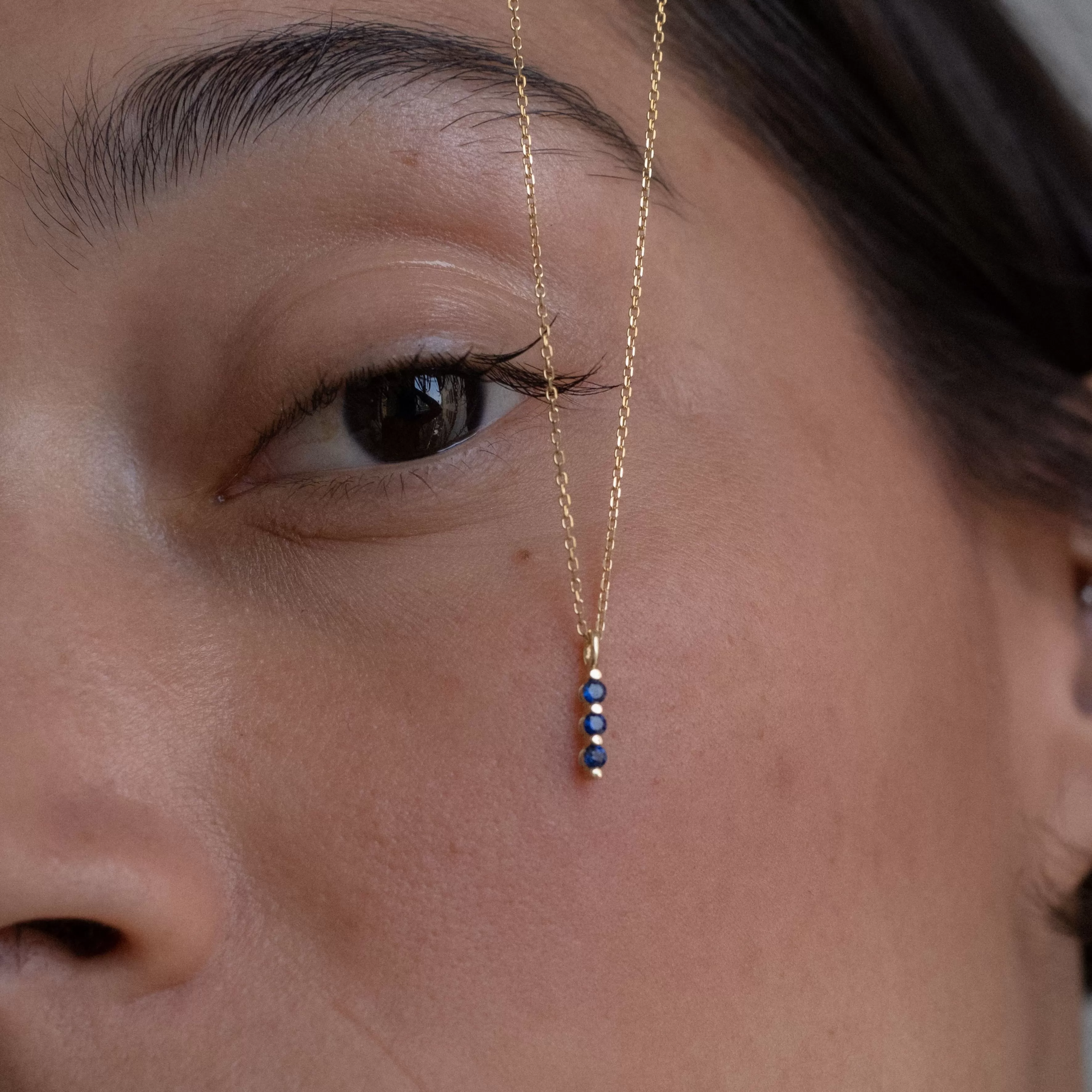 Blue Sapphire Stack Necklace