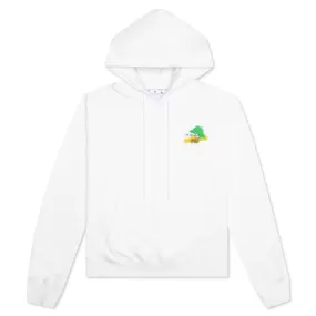 Brush Arrow Slim Hoodie - White/Multi