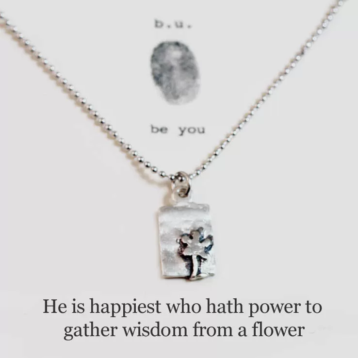 b.u. Wisdom From A Flower Necklace