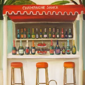 Champagne Shack Art Print by Janet Hill