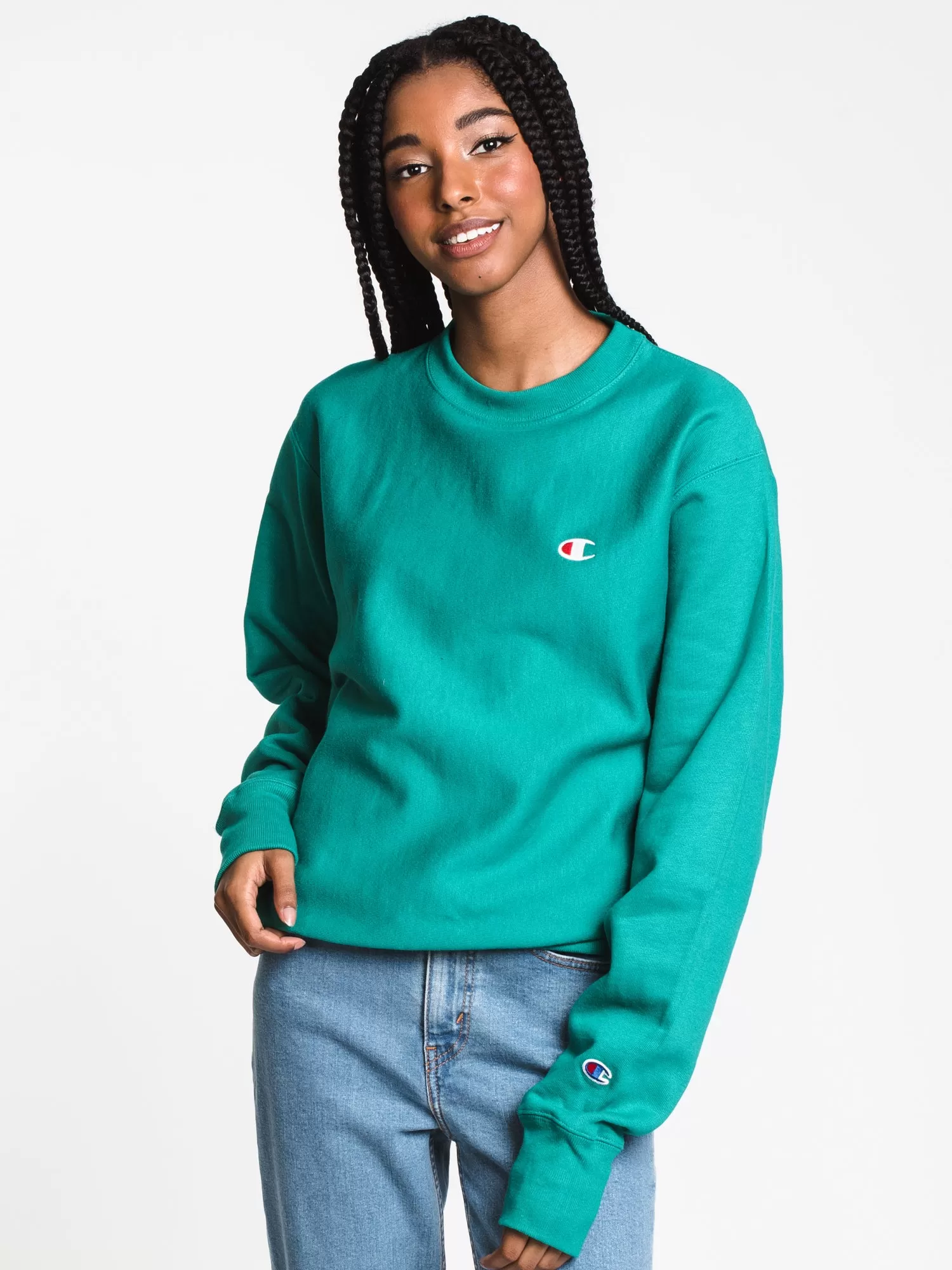 CHAMPION BOYFRIEND REVERSE WEAVE CREWNECK SWEATER - CLEARANCE