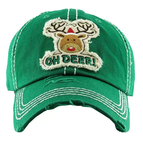 Christmas OH DEER! Rudolph Vintage Baseball Cap