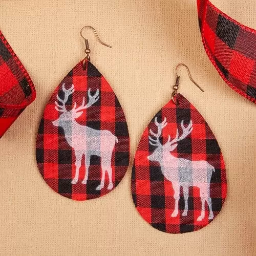 Christmas reindeer earrings