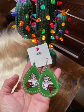 Christmas rhinestone earrings