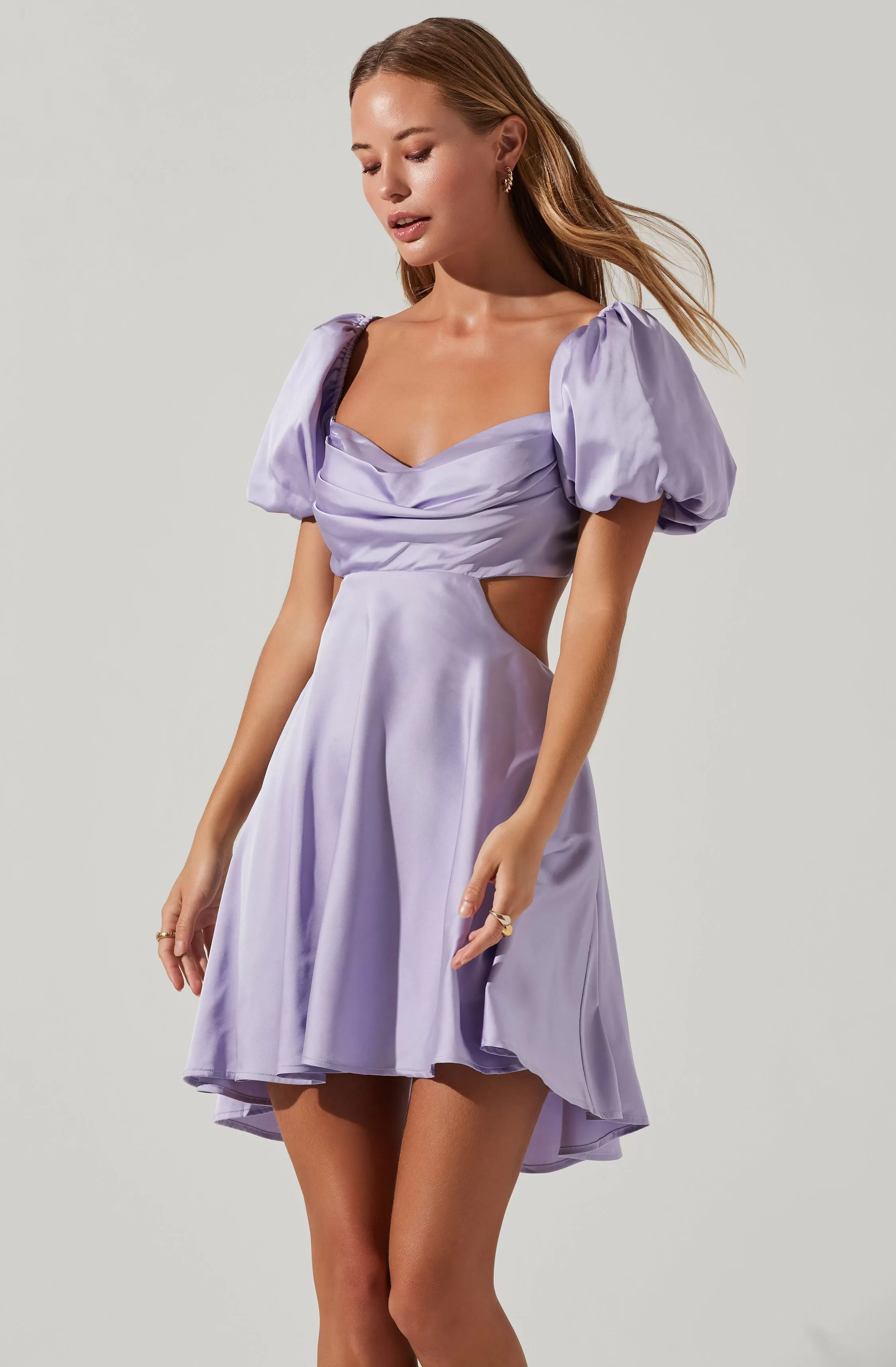 Clarita Cutout Puff Sleeve Mini Dress