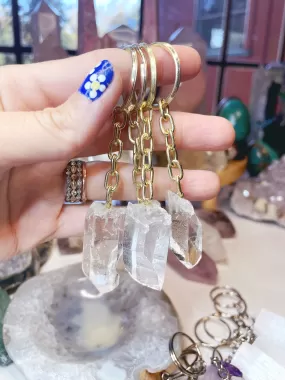 Clear Quartz Keychain