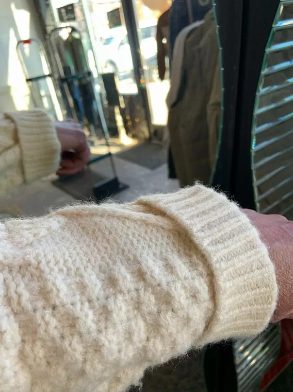 Cream Oversized Grandpa Cardigan