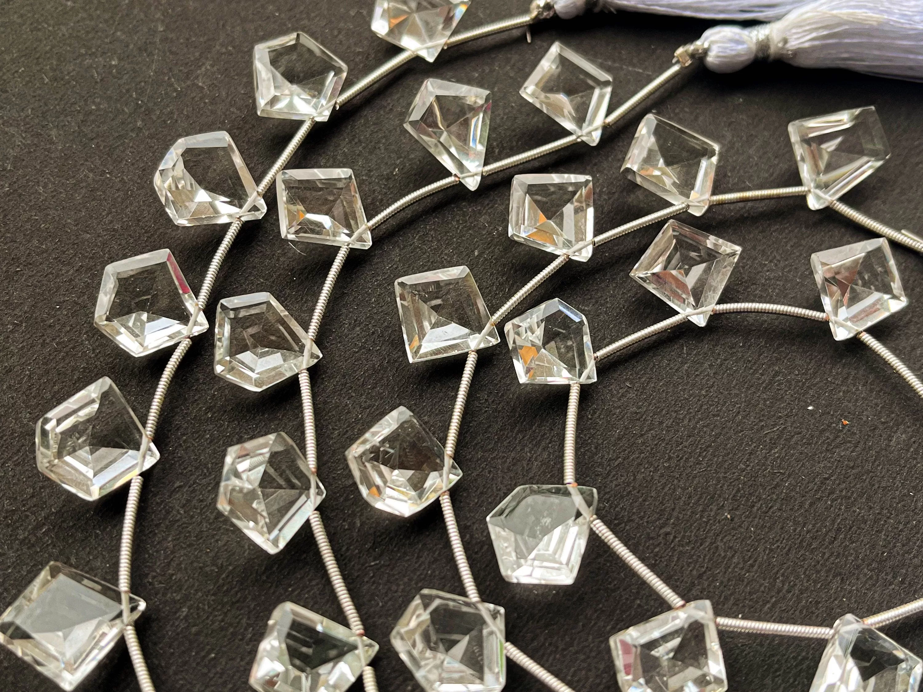 Crystal Uneven Shape Faceted Beads