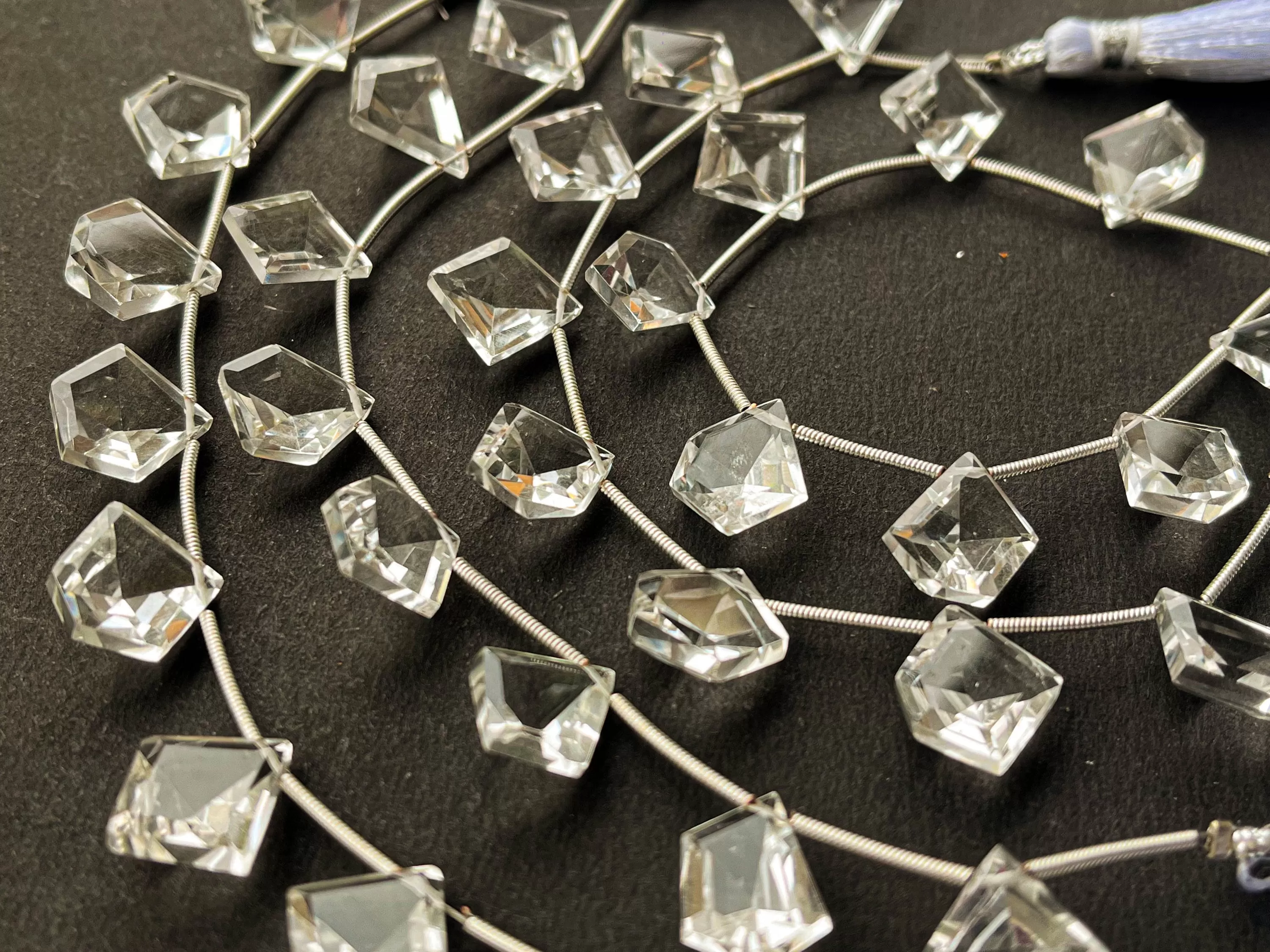 Crystal Uneven Shape Faceted Beads