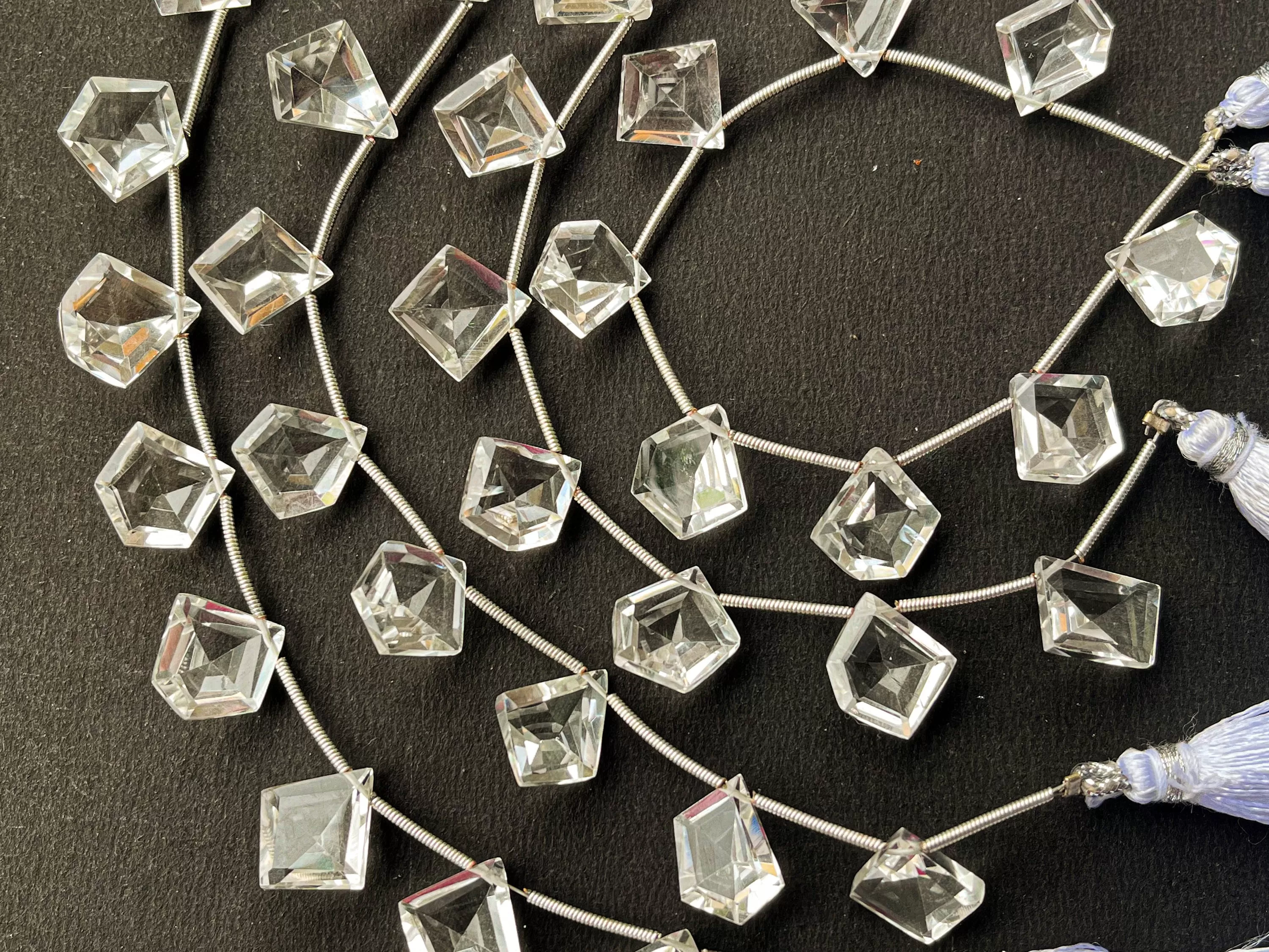 Crystal Uneven Shape Faceted Beads