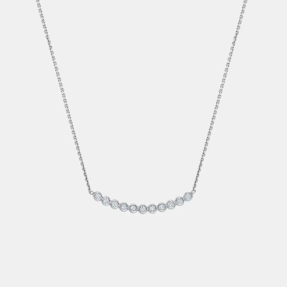 Diamond Bar Bezel Necklace