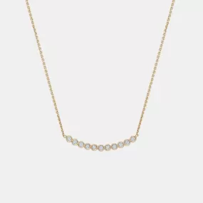 Diamond Bar Bezel Necklace