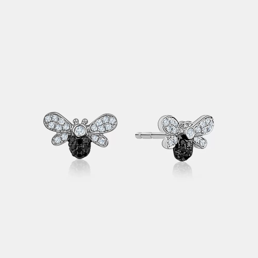 Diamond Bee Studs