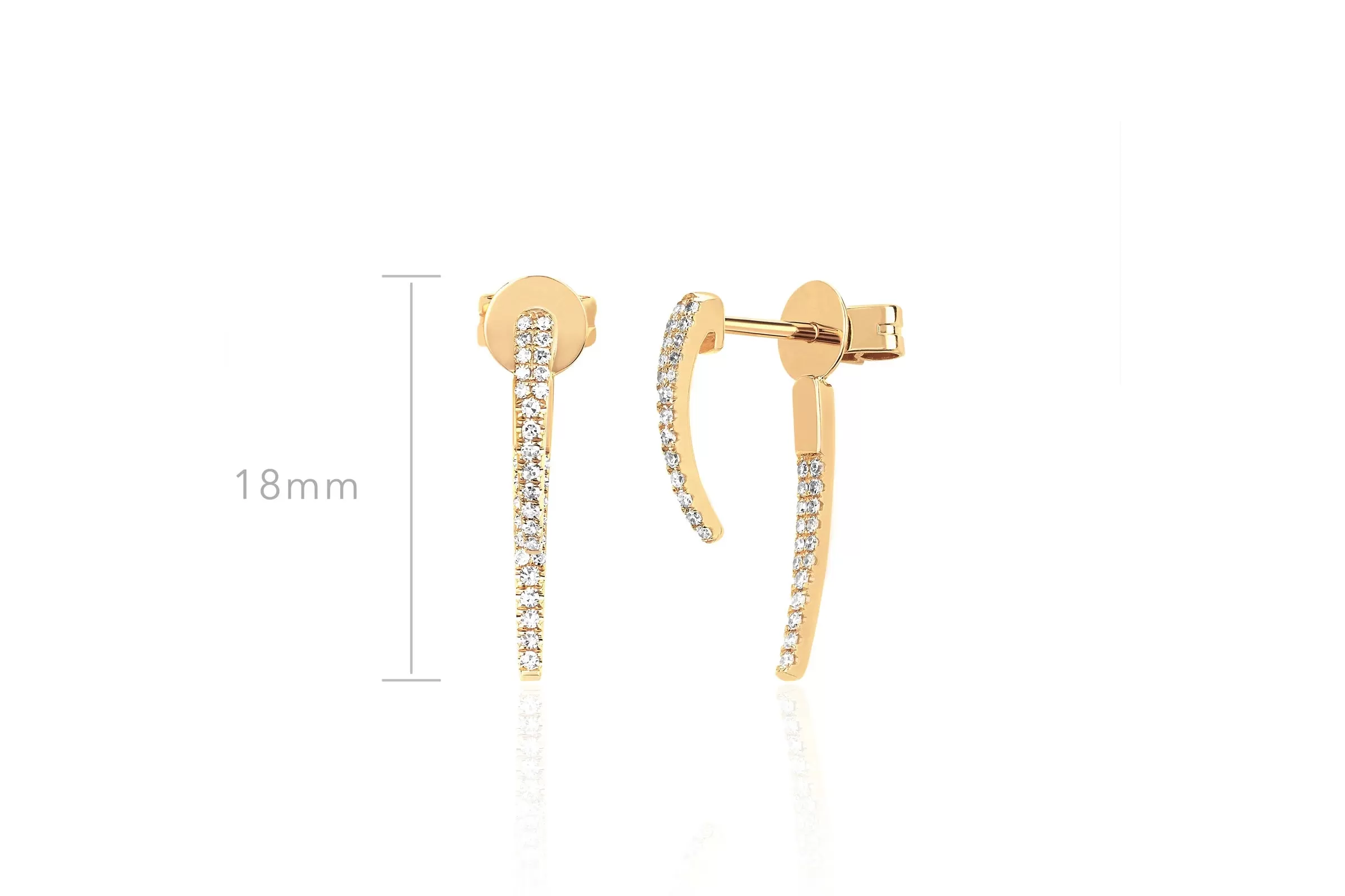 Diamond Hook Earrings