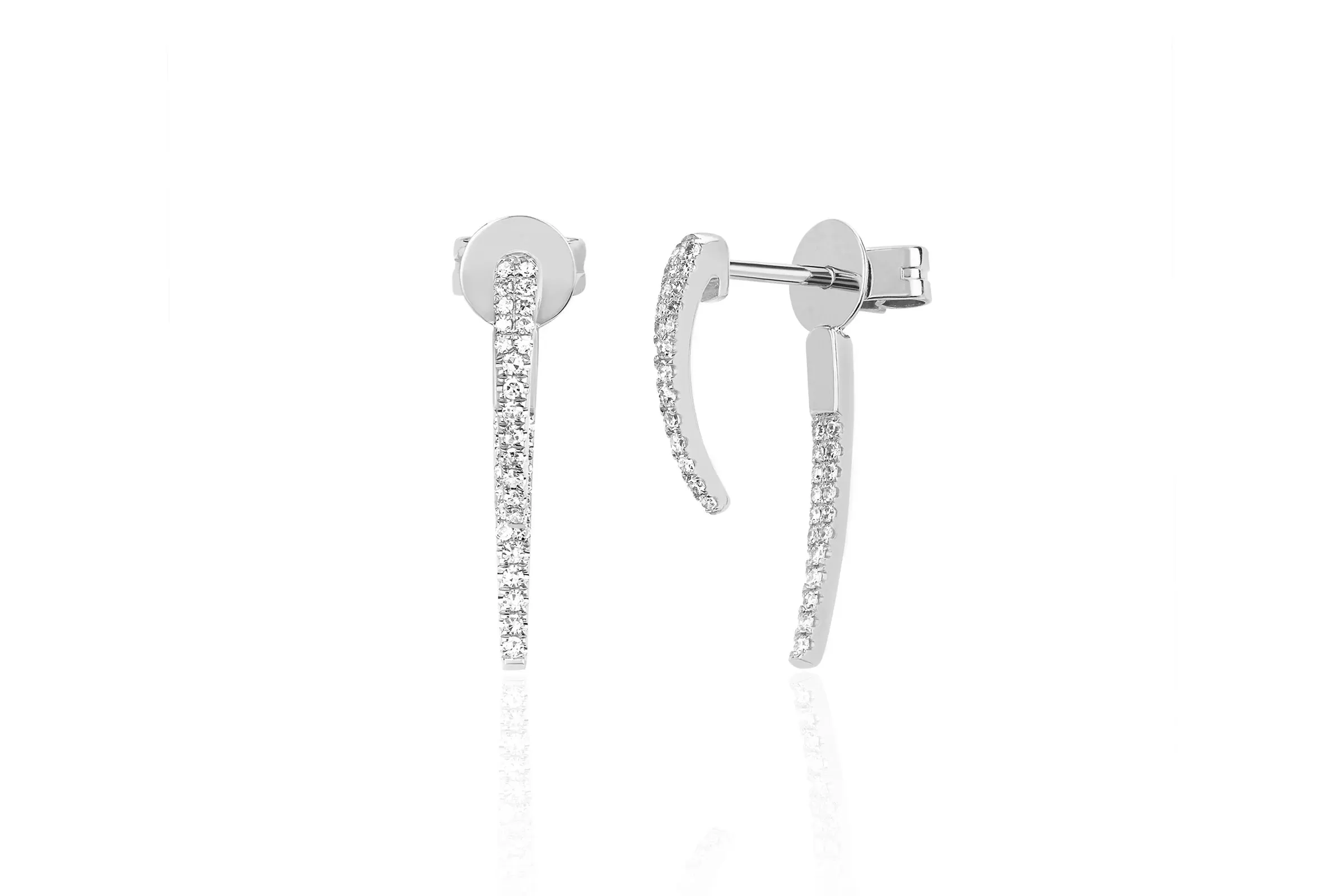 Diamond Hook Earrings