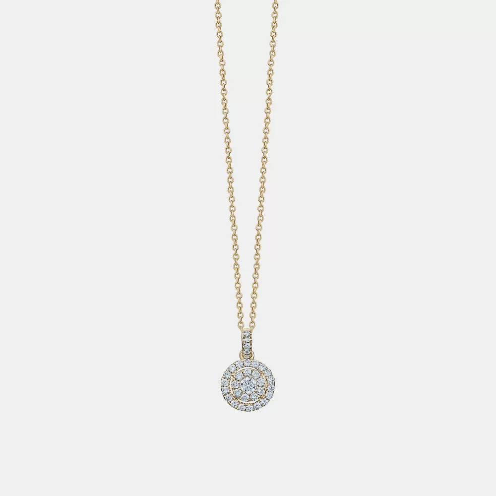 Diamond Illusion Halo Necklace