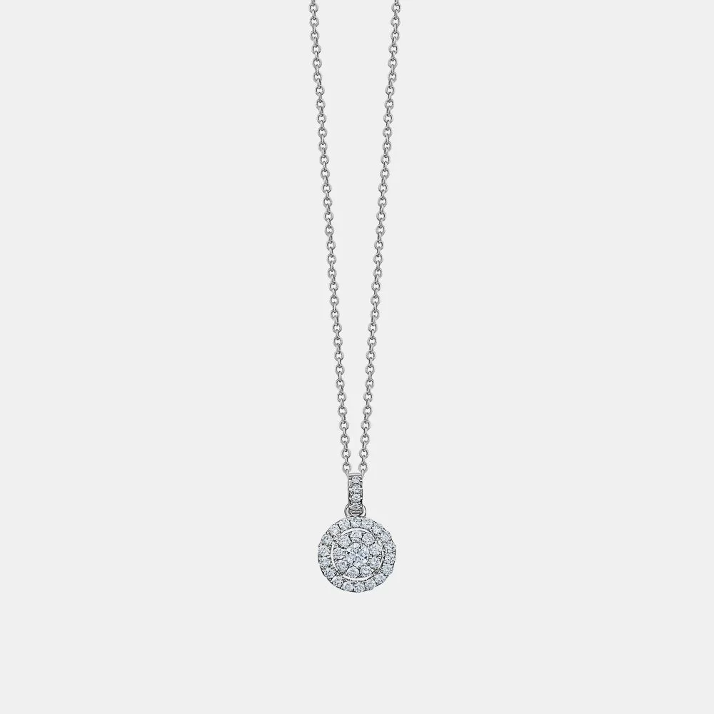 Diamond Illusion Halo Necklace