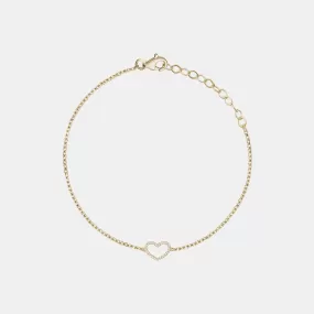 Diamond Open Heart Bracelet