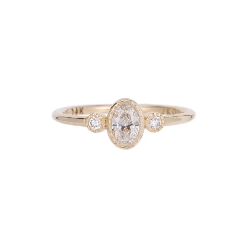 Diamond Oval Round Ring