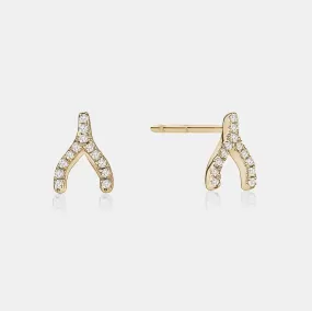 Diamond Wishbone Studs