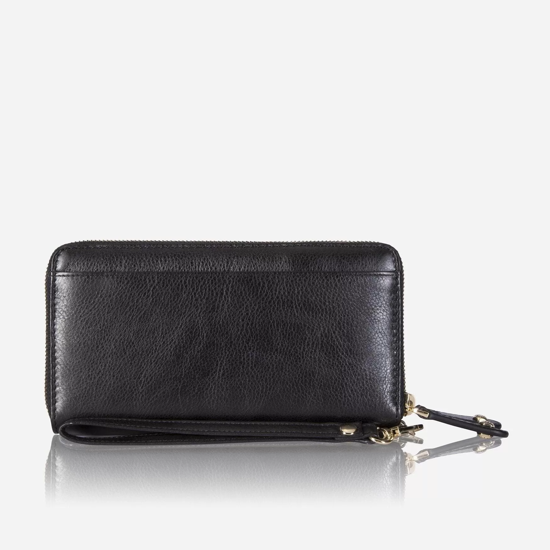 Double Zip Wristlet Purse, Black